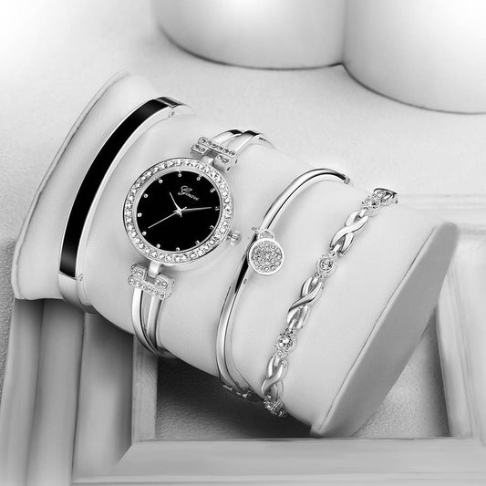 Ladies Fashion Quartz Watch Four-piece suit