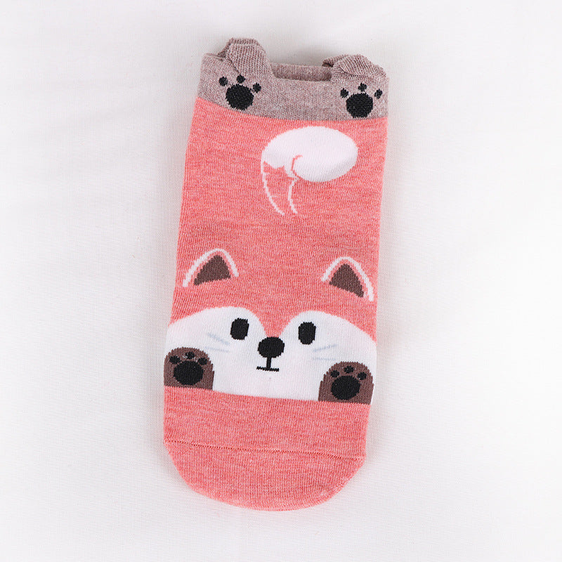 Lady Cartoon Animal Bear Socks