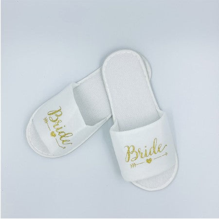 Custom Wedding Pajamas Party Plush Slippers