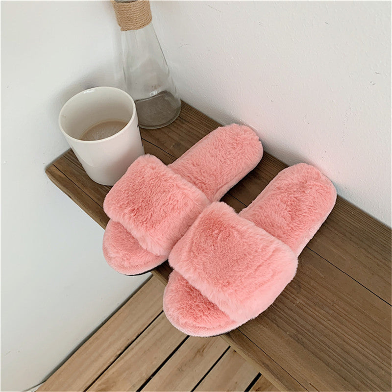 Korean Indoor Soft Bottom Comfortable Warm Casual Plush Slippers