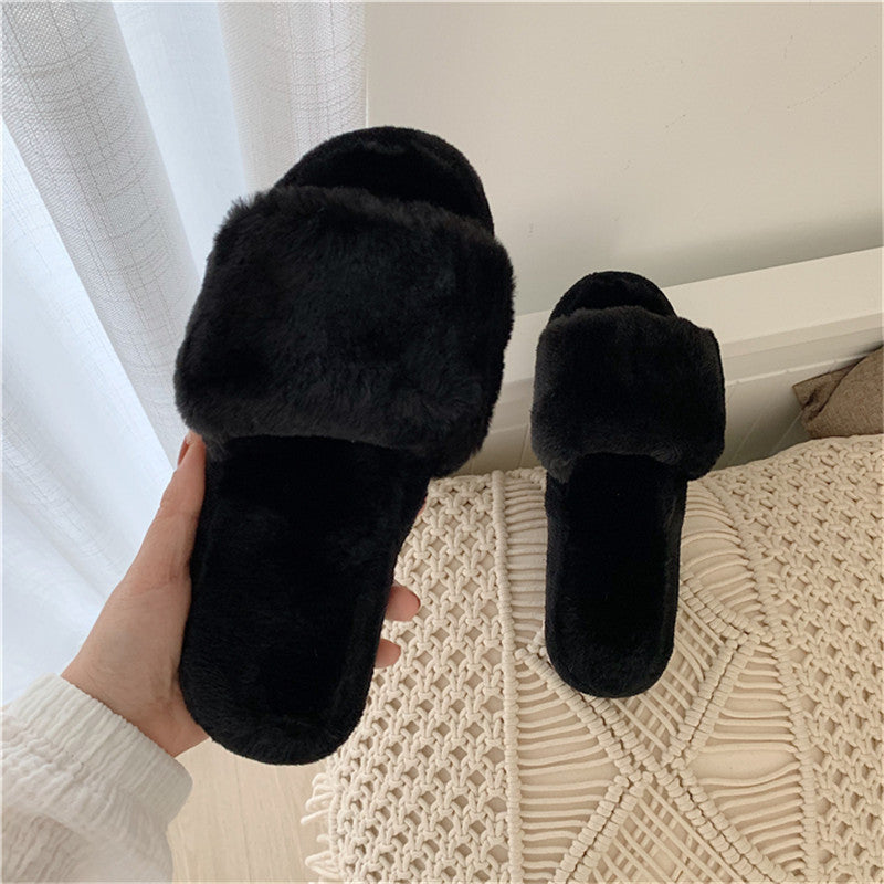 Korean Indoor Soft Bottom Comfortable Warm Casual Plush Slippers