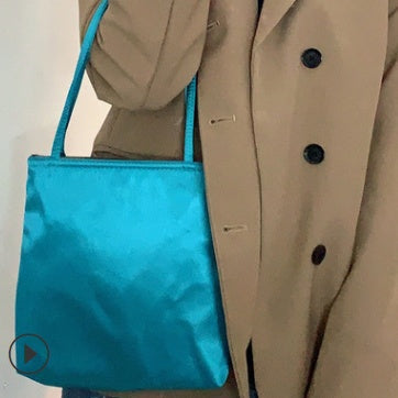 Designer Handbag Tote-Bag Crossbody-Bag Square Satin Messenger Shoulder Small Vintage
