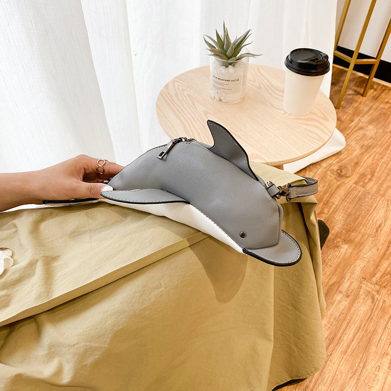 Fashion Personality Cute Cartoon Animal Dolphin Pu Shoulder Bag