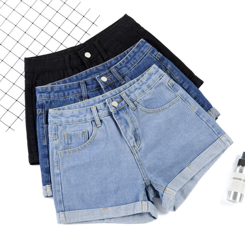 Denim Shorts Women's Summer  Korean Version Of Loose Wide-Legged Wild Thin High-Waisted Hot Pants
