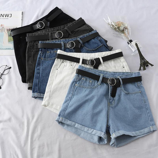 Denim Shorts Women's Summer  Korean Version Of Loose Wide-Legged Wild Thin High-Waisted Hot Pants