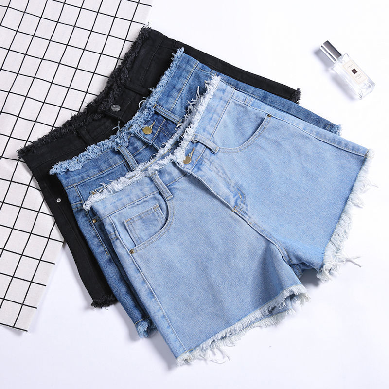 Denim Shorts Women's Summer  Korean Version Of Loose Wide-Legged Wild Thin High-Waisted Hot Pants