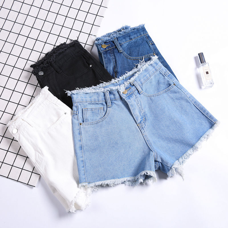 Denim Shorts Women's Summer  Korean Version Of Loose Wide-Legged Wild Thin High-Waisted Hot Pants