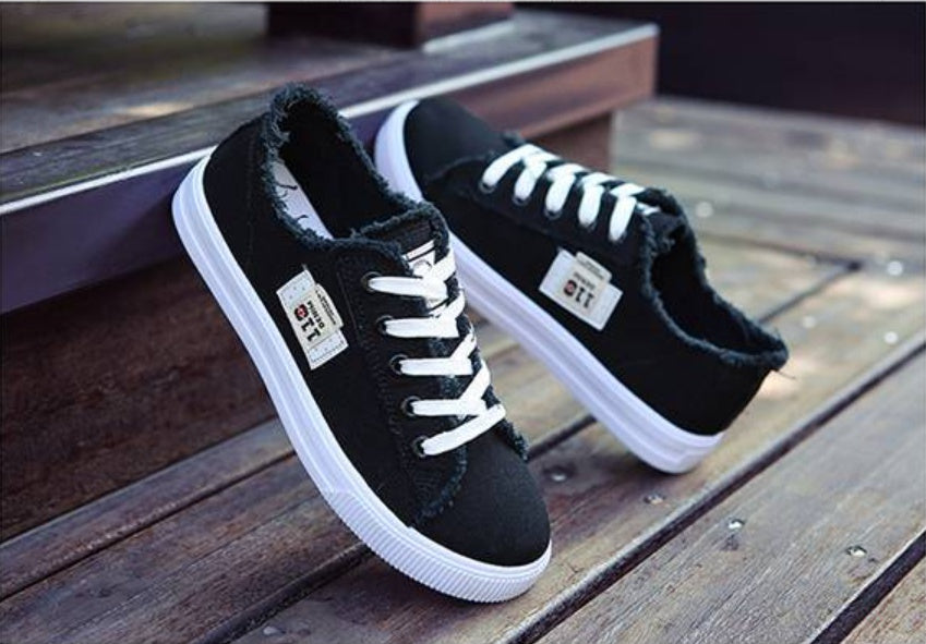 Canvas Shoes Women'S Korean Version Of The White Shoes Spring New Flat-Bottom Casual All-Match Trend