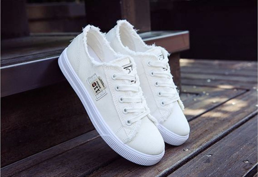 Canvas Shoes Women'S Korean Version Of The White Shoes Spring New Flat-Bottom Casual All-Match Trend