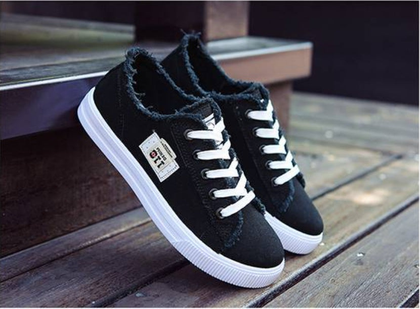 Canvas Shoes Women'S Korean Version Of The White Shoes Spring New Flat-Bottom Casual All-Match Trend