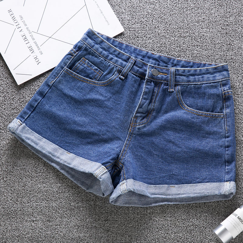 Denim Shorts Women's Summer  Korean Version Of Loose Wide-Legged Wild Thin High-Waisted Hot Pants