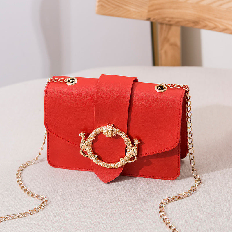 Korean Fashion Chain Small Square Bag Fashion One-Shoulder Messenger Mobile Phone Bag