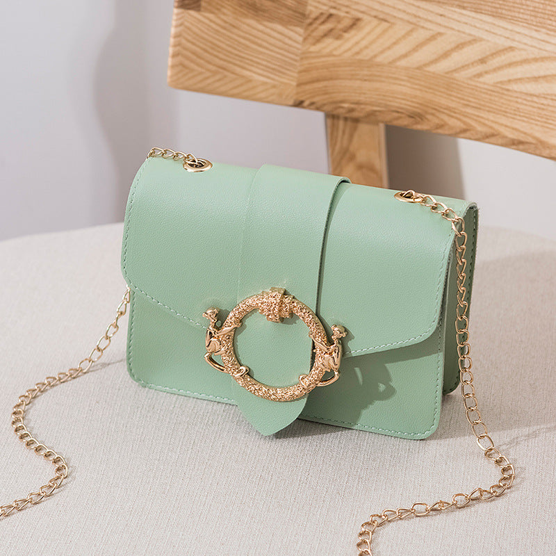 Korean Fashion Chain Small Square Bag Fashion One-Shoulder Messenger Mobile Phone Bag
