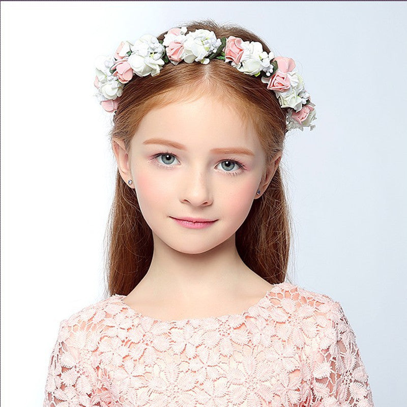 Double Strawberry Flower Crown Wreath Headdress