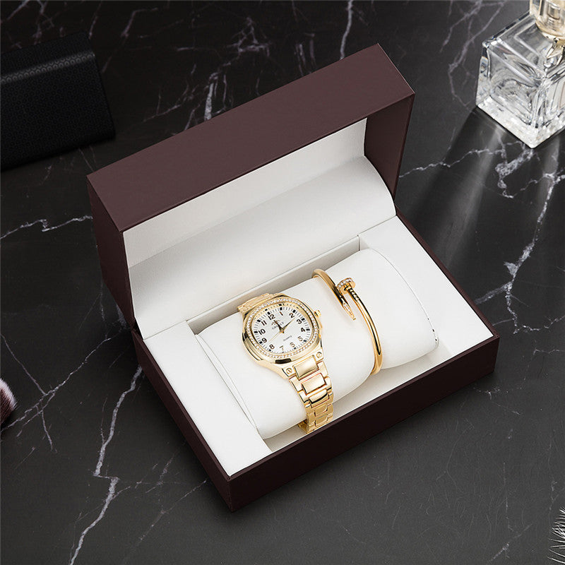 Simple Atmosphere Diamond-studded Ladies Waterproof Watch