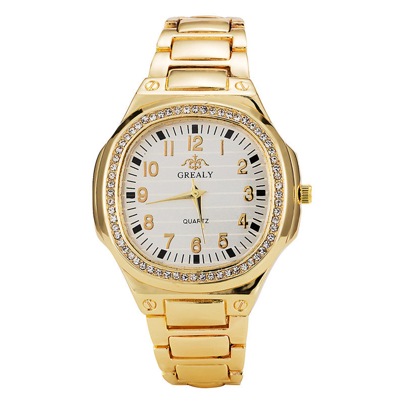 Simple Atmosphere Diamond-studded Ladies Waterproof Watch