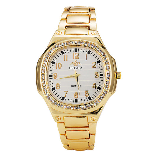 Simple Atmosphere Diamond-studded Ladies Waterproof Watch
