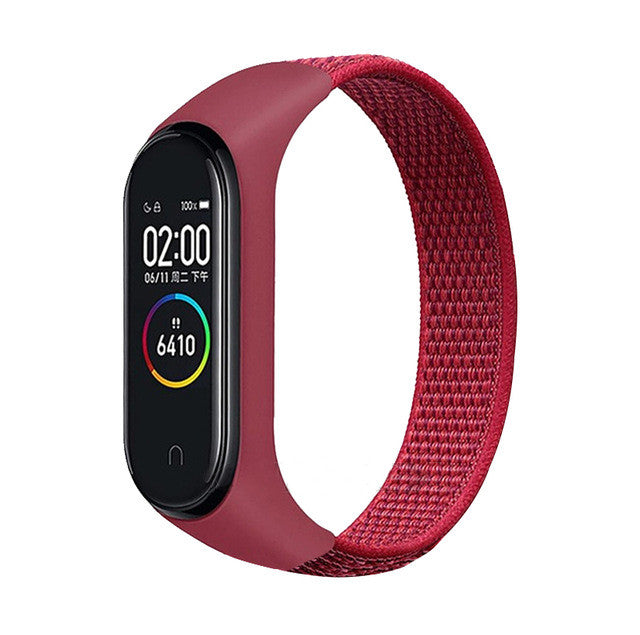 Suitable For Xiaomi Mi Band 5 Nylon Strap Loop Nylon Strap Velcro Nylon Strap Millet  Universal