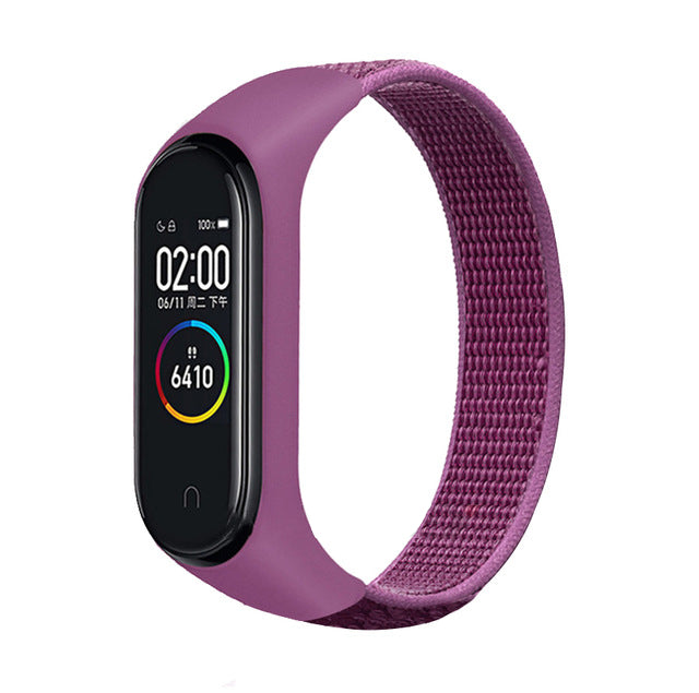 Suitable For Xiaomi Mi Band 5 Nylon Strap Loop Nylon Strap Velcro Nylon Strap Millet  Universal