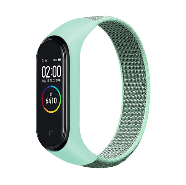 Suitable For Xiaomi Mi Band 5 Nylon Strap Loop Nylon Strap Velcro Nylon Strap Millet  Universal