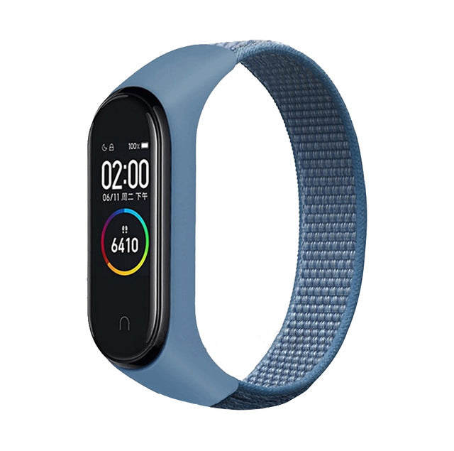 Suitable For Xiaomi Mi Band 5 Nylon Strap Loop Nylon Strap Velcro Nylon Strap Millet  Universal