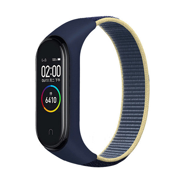Suitable For Xiaomi Mi Band 5 Nylon Strap Loop Nylon Strap Velcro Nylon Strap Millet  Universal