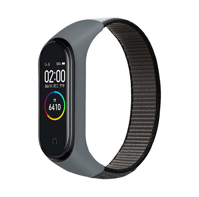 Suitable For Xiaomi Mi Band 5 Nylon Strap Loop Nylon Strap Velcro Nylon Strap Millet  Universal