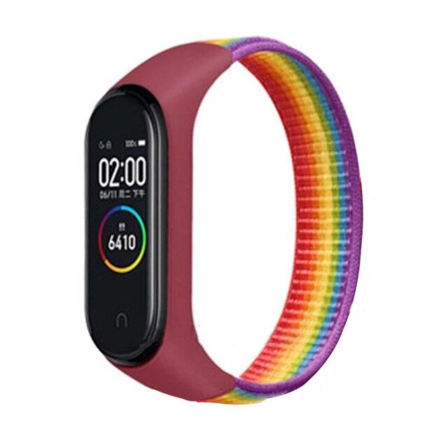 Suitable For Xiaomi Mi Band 5 Nylon Strap Loop Nylon Strap Velcro Nylon Strap Millet  Universal