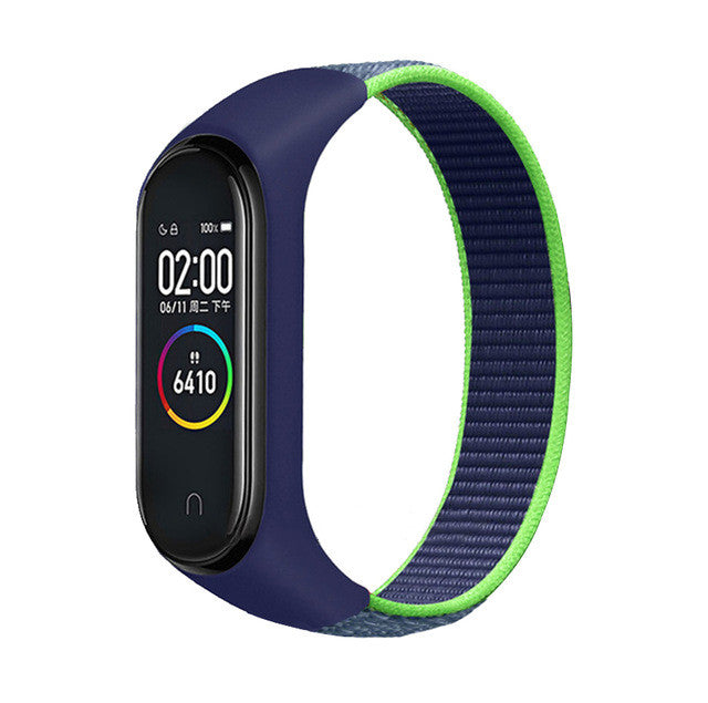 Suitable For Xiaomi Mi Band 5 Nylon Strap Loop Nylon Strap Velcro Nylon Strap Millet  Universal
