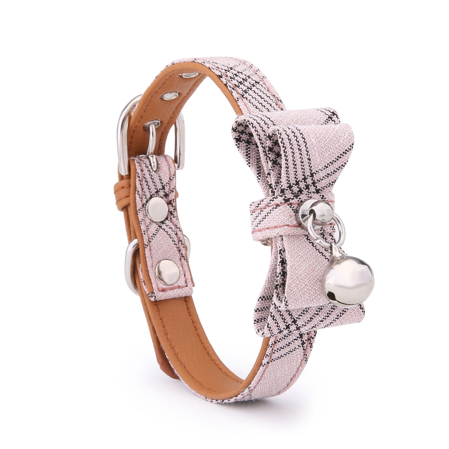 Diagonal Striped Cat Bell Collar