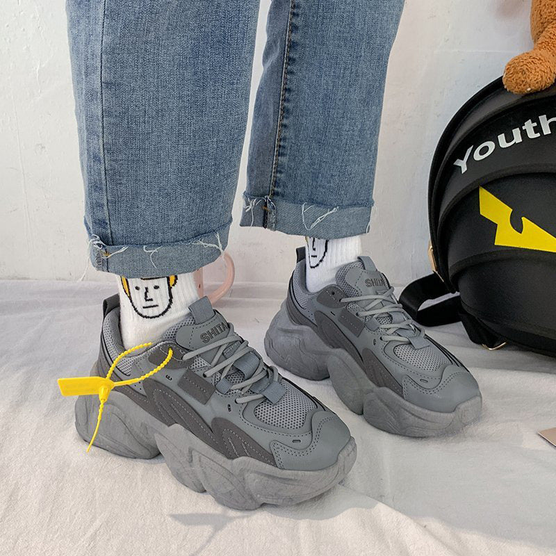 New Spring Sports Fashion Old Shoes Female Ins Increase Young Girl