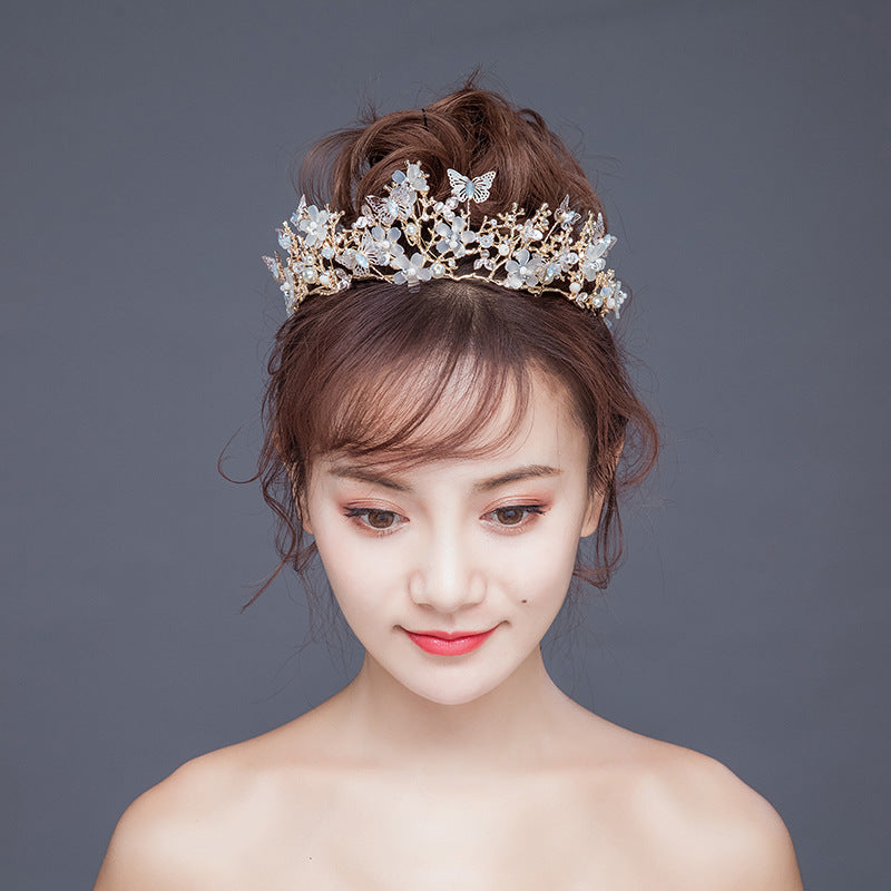 Butterfly Flower Headdress Baroque Crown