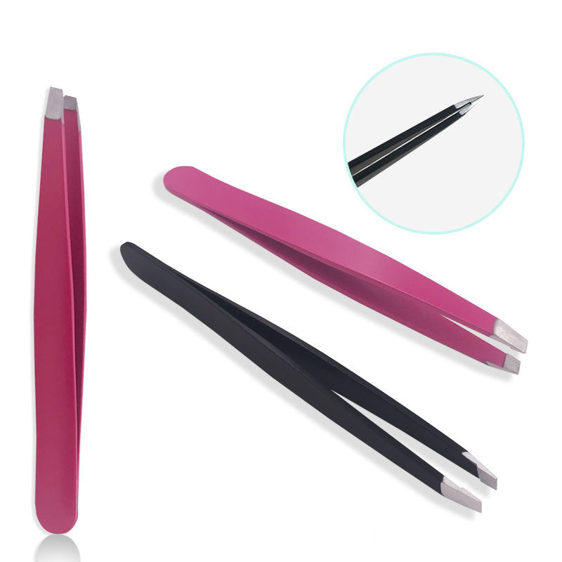 Stainless Steel Black Oblique Mouth Eyebrow Trimming Clip Beauty Tool Eyebrow Clip