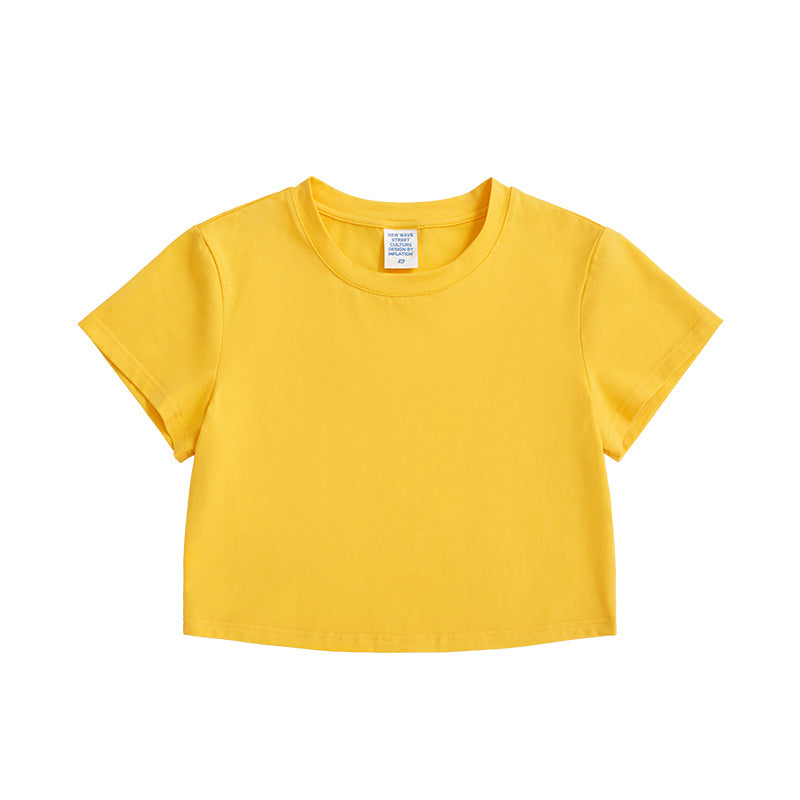 Summer Ladies Sportswear, Short Suit, Candy Color, Cotton, High Waist, Casual Wear