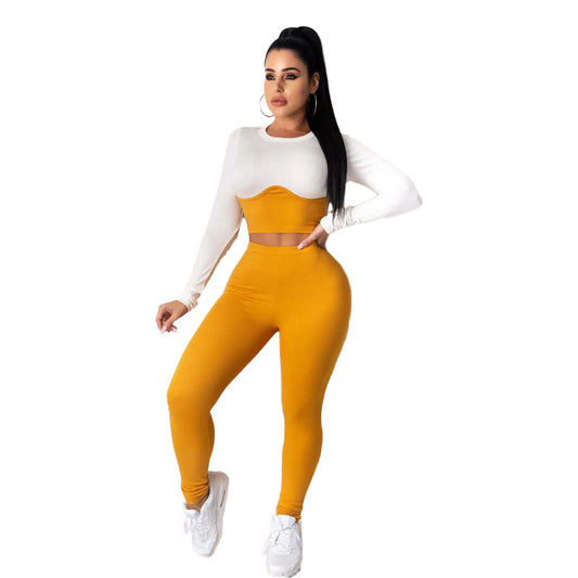 Pack Hip Positioning Stitching Two-Piece Suit