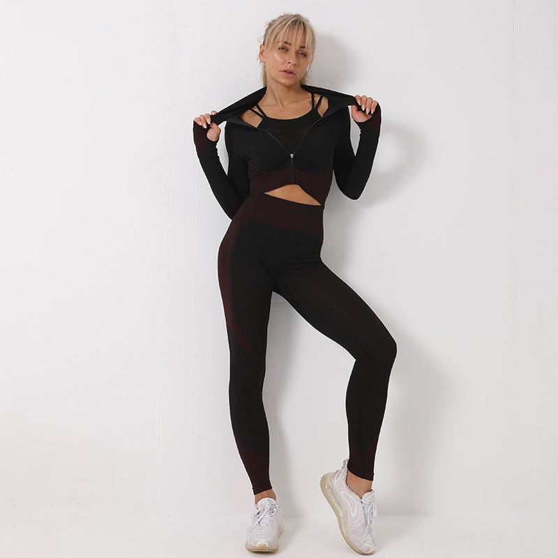 Beautiful Peach Hip Fitness Pants High Waist Elastic Tight Yoga Pants Quick-Drying Sweat-Absorbent Breathable Sports Trousers