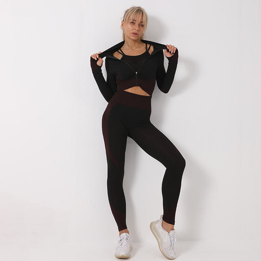 Beautiful Peach Hip Fitness Pants High Waist Elastic Tight Yoga Pants Quick-Drying Sweat-Absorbent Breathable Sports Trousers