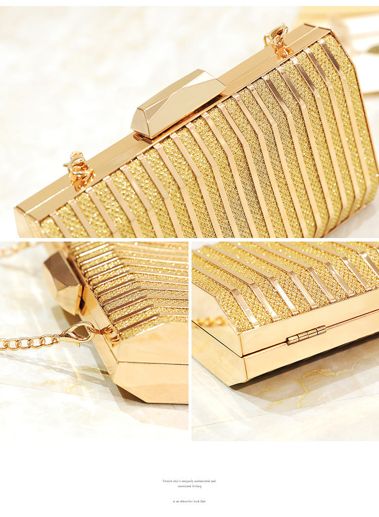 Women'S Bag New Metal Hollow Out Hand Bag Korean Versatile Fashion Messenger Bag