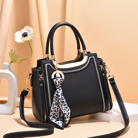 Trendy Handbag Silk Scarf Ornaments Large Capacity Shoulder Bag