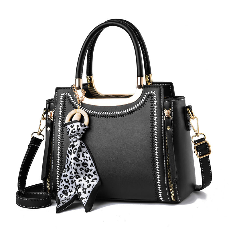 Trendy Handbag Silk Scarf Ornaments Large Capacity Shoulder Bag