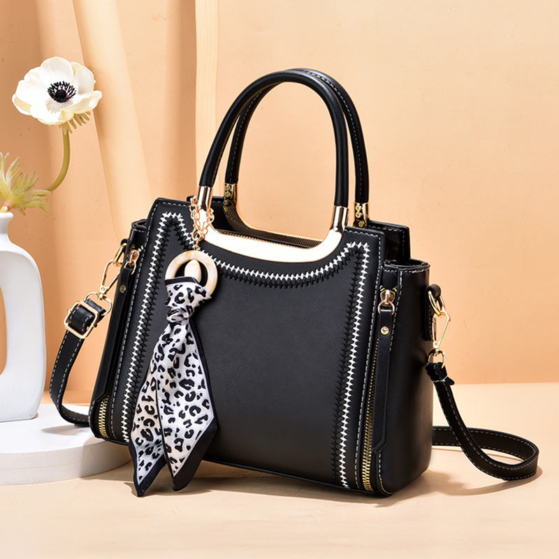 Trendy Handbag Silk Scarf Ornaments Large Capacity Shoulder Bag