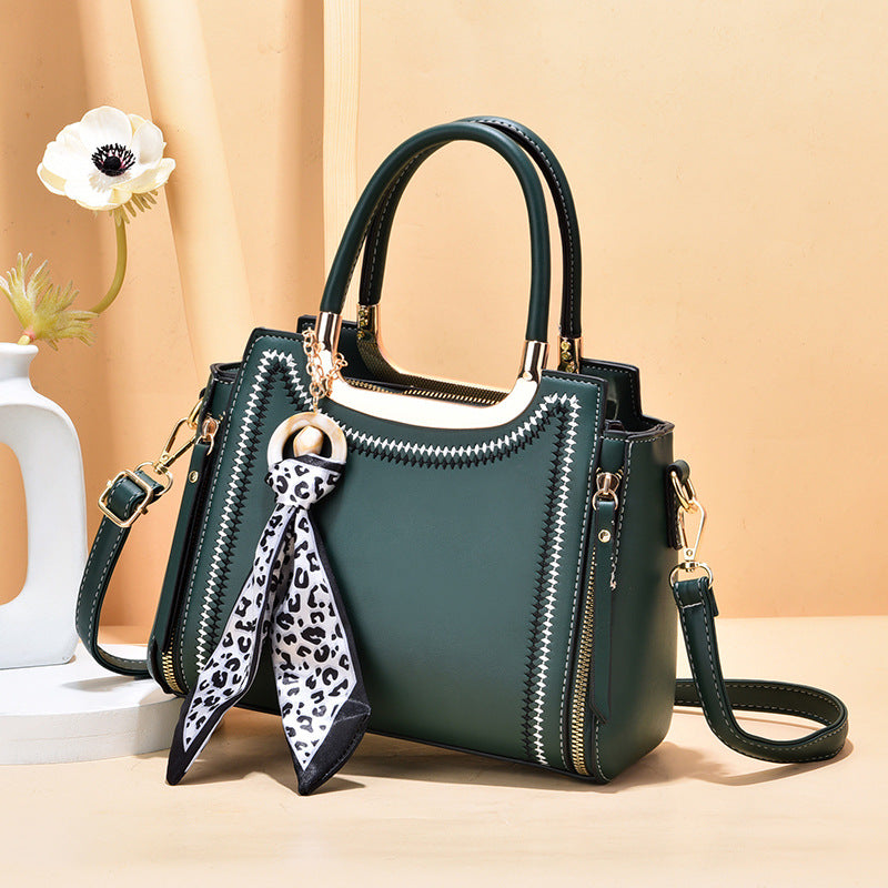 Trendy Handbag Silk Scarf Ornaments Large Capacity Shoulder Bag
