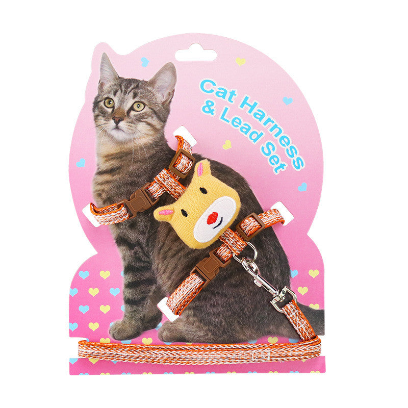 Anti-Breakaway Comfortable Cat Traction Adjustable Cat Rope