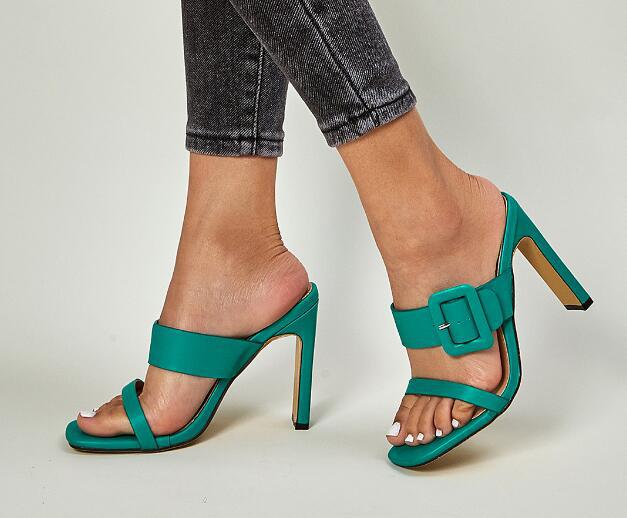 Square Toe Slippers Women's Outerwear