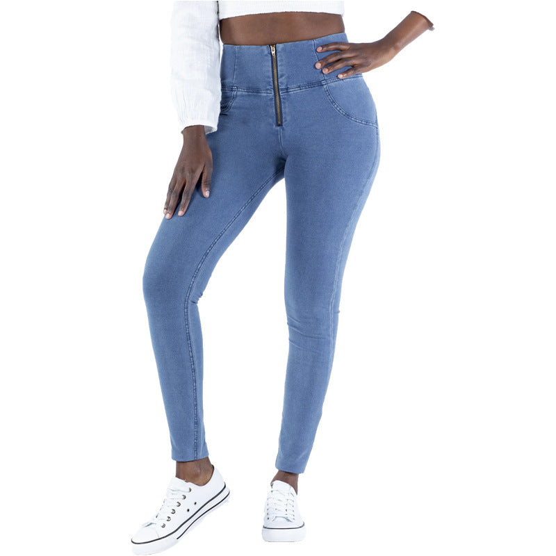 Jeans Sports Leggings Women'S High Waist Hip Body Pants Summer Dance Yoga Fitness Pants