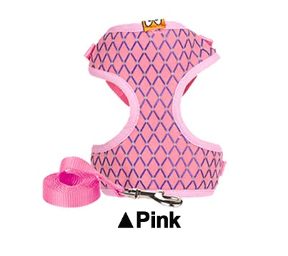 Rhinestone Katte-sele og Snor Sæt Åndbar Mesh Lille Kæledyrs-vest Seler Udendørs Gåturs-liner til Katte Hvalpe Hunde