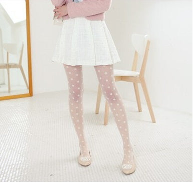 Ultra-Thin Sexy Lace Jacquard White Stockings