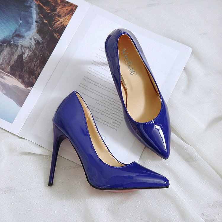 New Pointed Stiletto High Heels Sexy Shallow Mouth Single Shoes Large Size