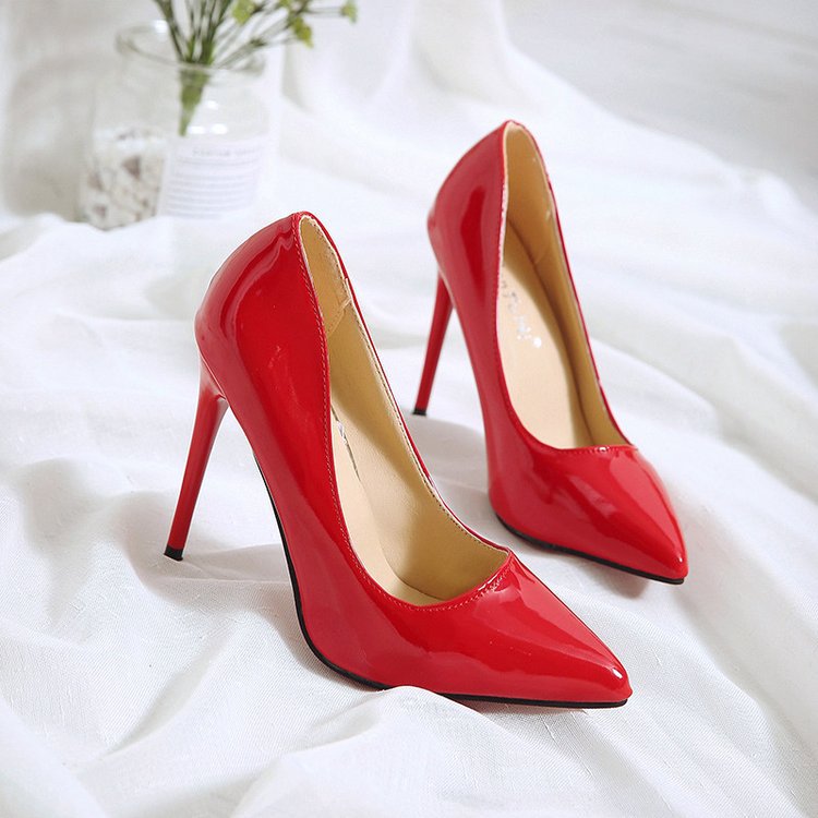 New Pointed Stiletto High Heels Sexy Shallow Mouth Single Shoes Large Size