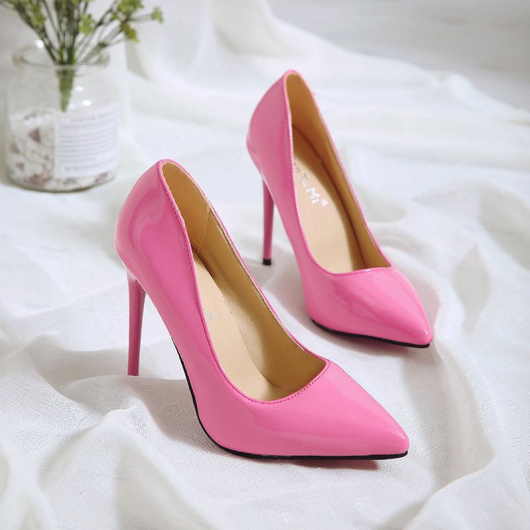 New Pointed Stiletto High Heels Sexy Shallow Mouth Single Shoes Large Size